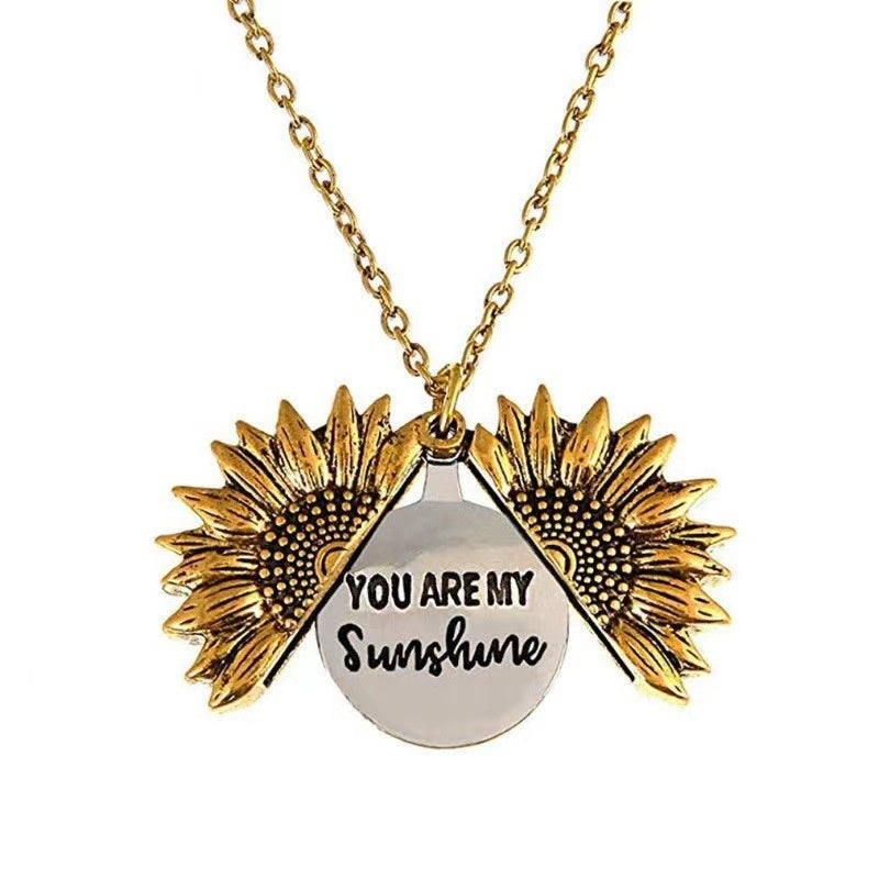 Amazing Sunflower Necklace Gift