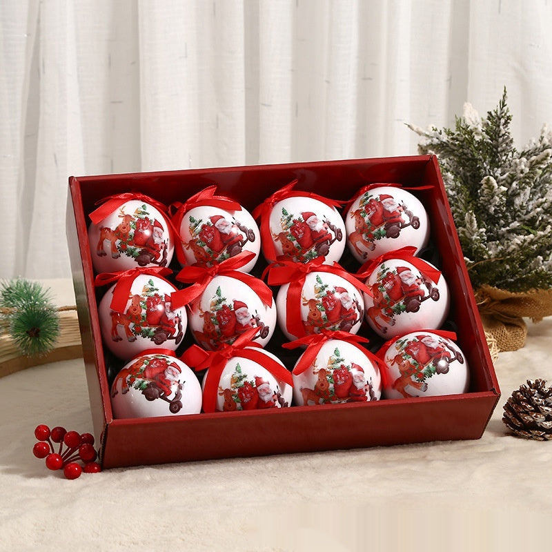 Exquisite Printed Christmas Tree Ornaments
