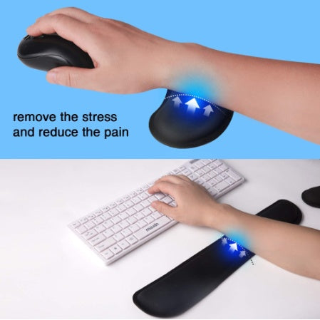 Wrist Rest Mouse Pad with Gel - Anti-Slip Comfort