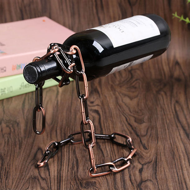 Iron Chain Wine Shelf