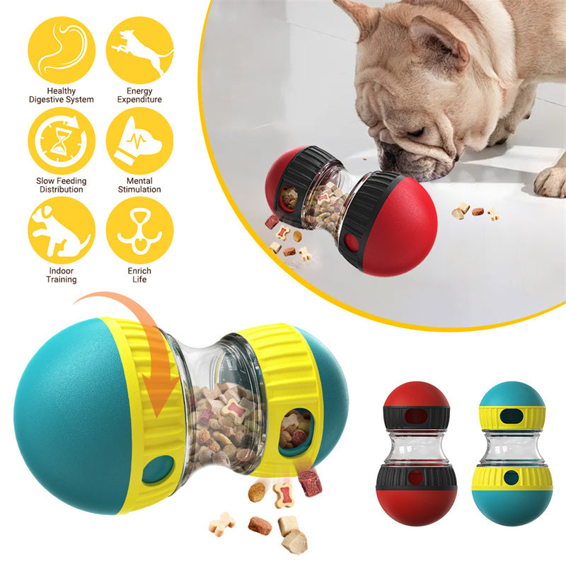 Interactive Food Dispensing Dog Toy – Tumbler Puzzle Feeder