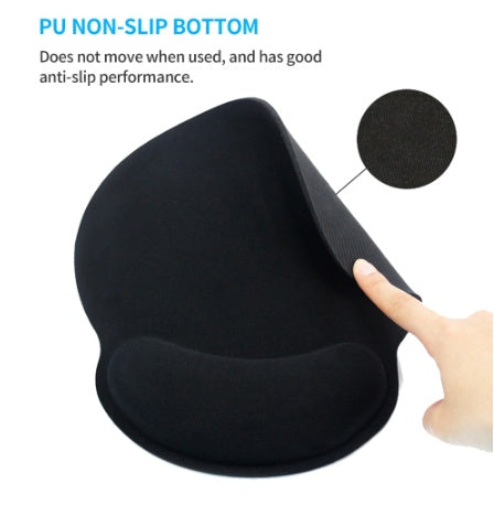 Wrist Rest Mouse Pad with Gel - Anti-Slip Comfort