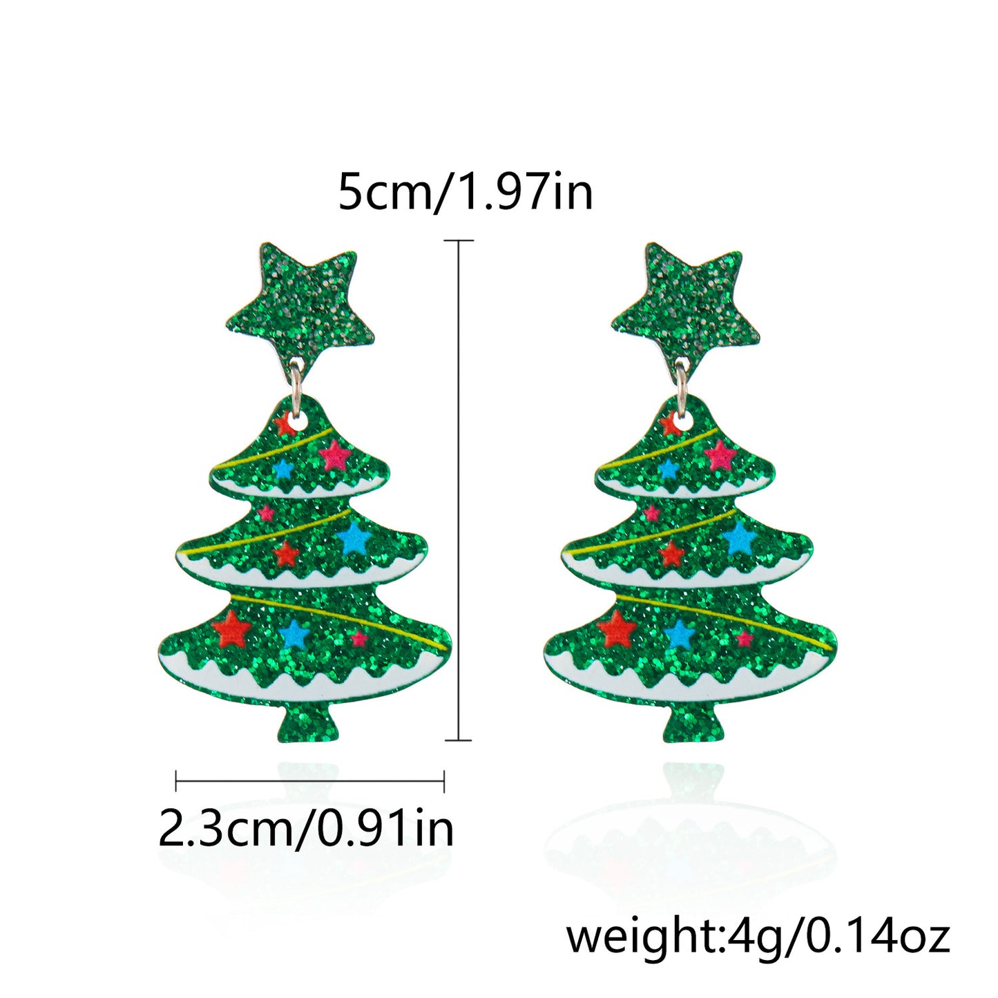 Women’s Fashion Acrylic Christmas Earrings – Festive Holiday Jewelry