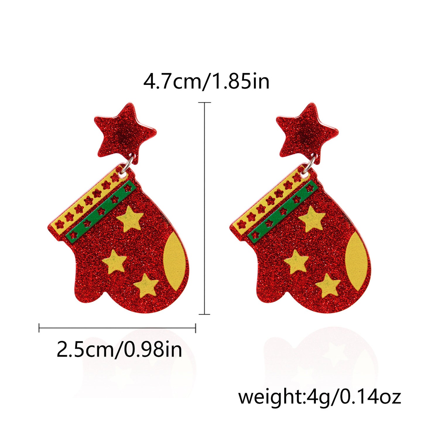 Women’s Fashion Acrylic Christmas Earrings – Festive Holiday Jewelry