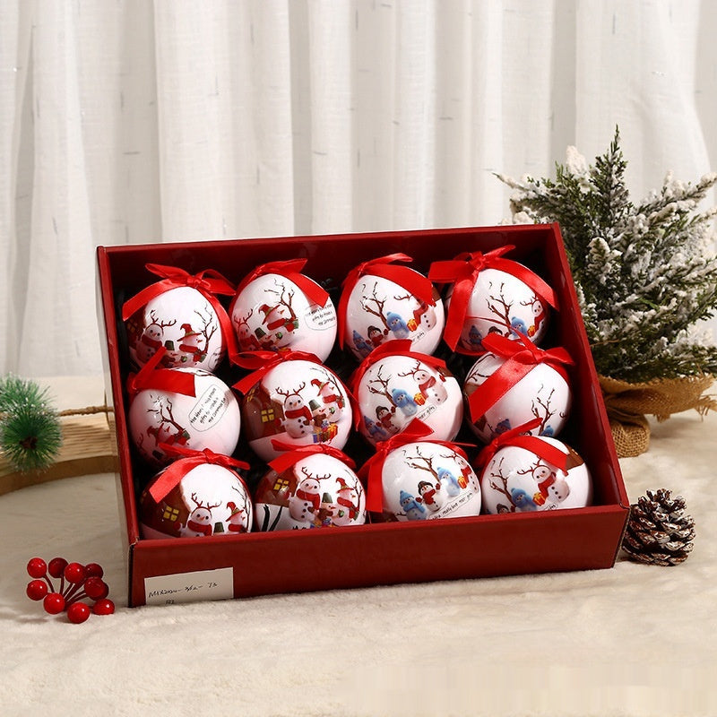 Exquisite Printed Christmas Tree Ornaments