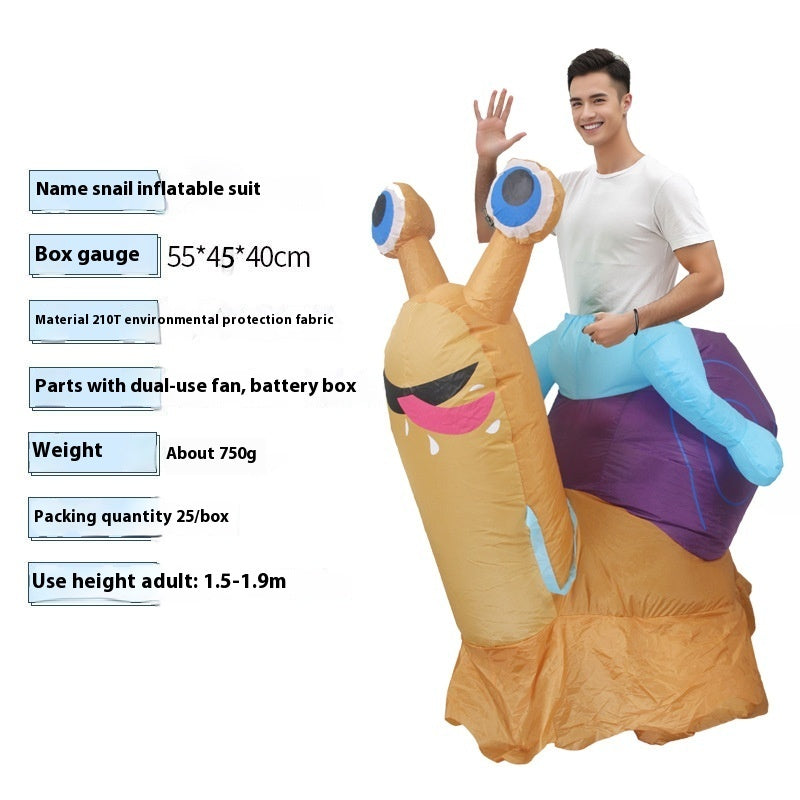 Halloween Inflatable Riding Snail Costume
