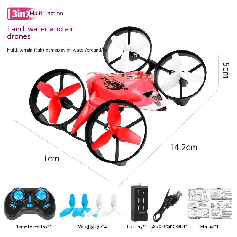 3-in-1 Multifunctional UAV – Land, Air, & Water Drone