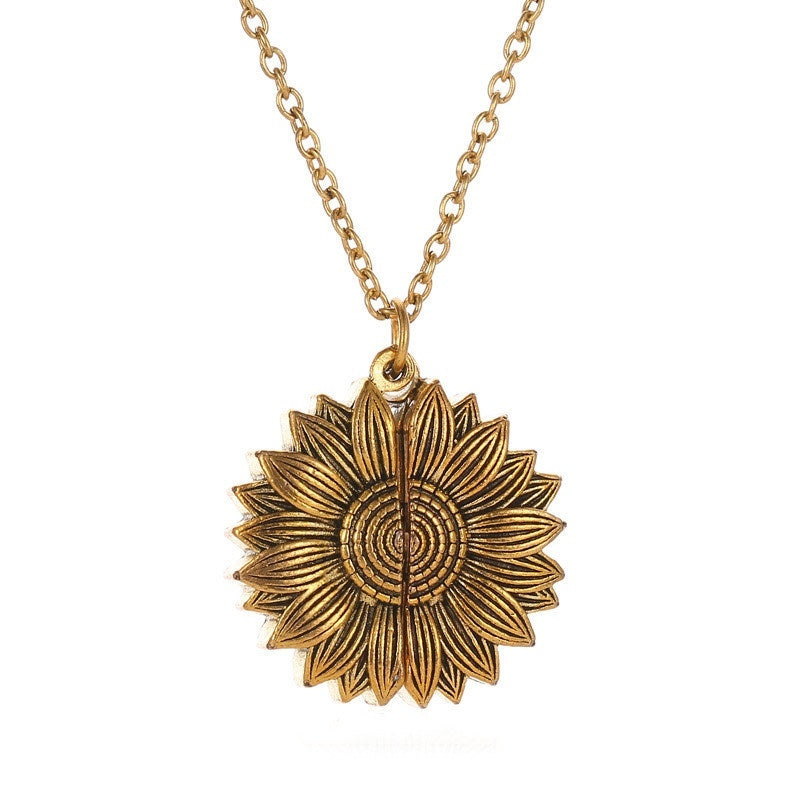 Amazing Sunflower Necklace Gift