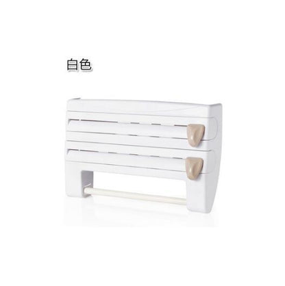 Multi-Function 4-in-1 Kitchen Roll & Wrap Dispenser Organizer
