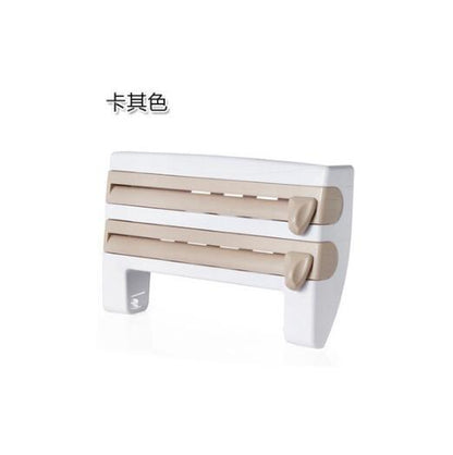 Multi-Function 4-in-1 Kitchen Roll & Wrap Dispenser Organizer