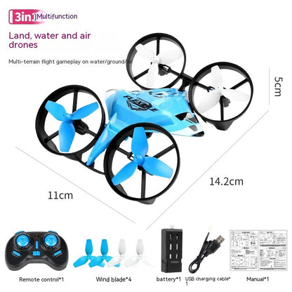 3-in-1 Multifunctional UAV – Land, Air, & Water Drone