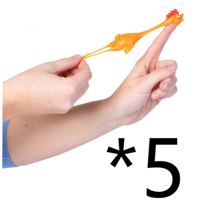 10-Pcs Flying Chicken Catapult Toy