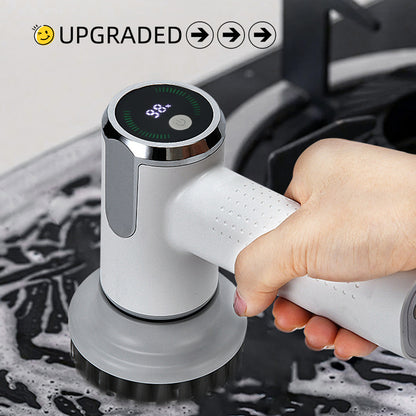 Smart Display Electric Cleaning Brush Kitchen Sink Waterproof Pot Brush Cleaning Tool