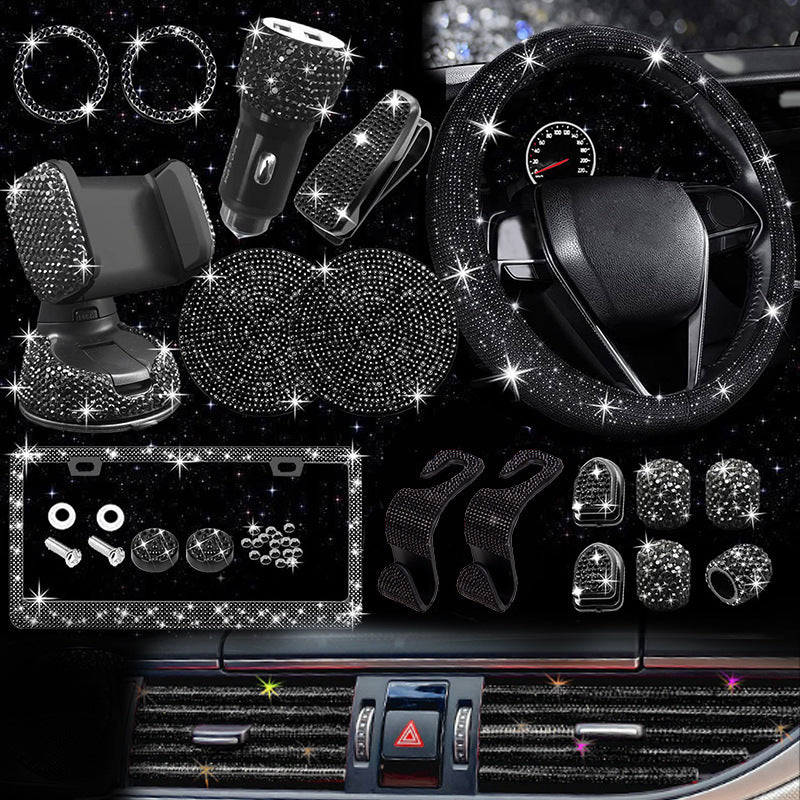 Luxury Car Non-Slip Elastic Steering Wheel Decoration Kit