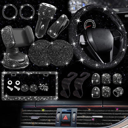 Luxury Car Non-Slip Elastic Steering Wheel Decoration Kit