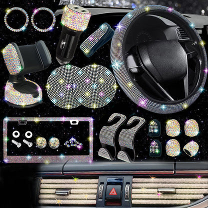 Luxury Car Non-Slip Elastic Steering Wheel Decoration Kit