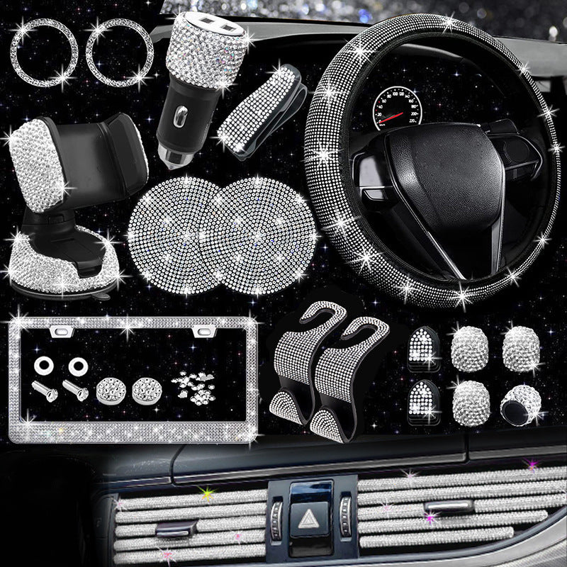 Luxury Car Non-Slip Elastic Steering Wheel Decoration Kit