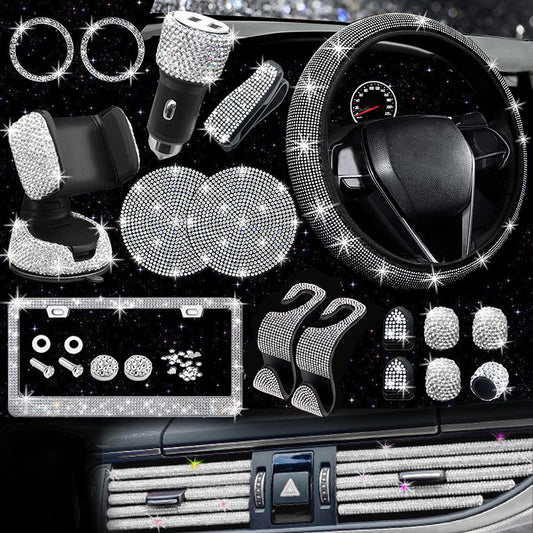 Luxury Car Non-Slip Elastic Steering Wheel Decoration Kit