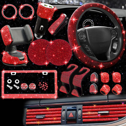 Luxury Car Non-Slip Elastic Steering Wheel Decoration Kit
