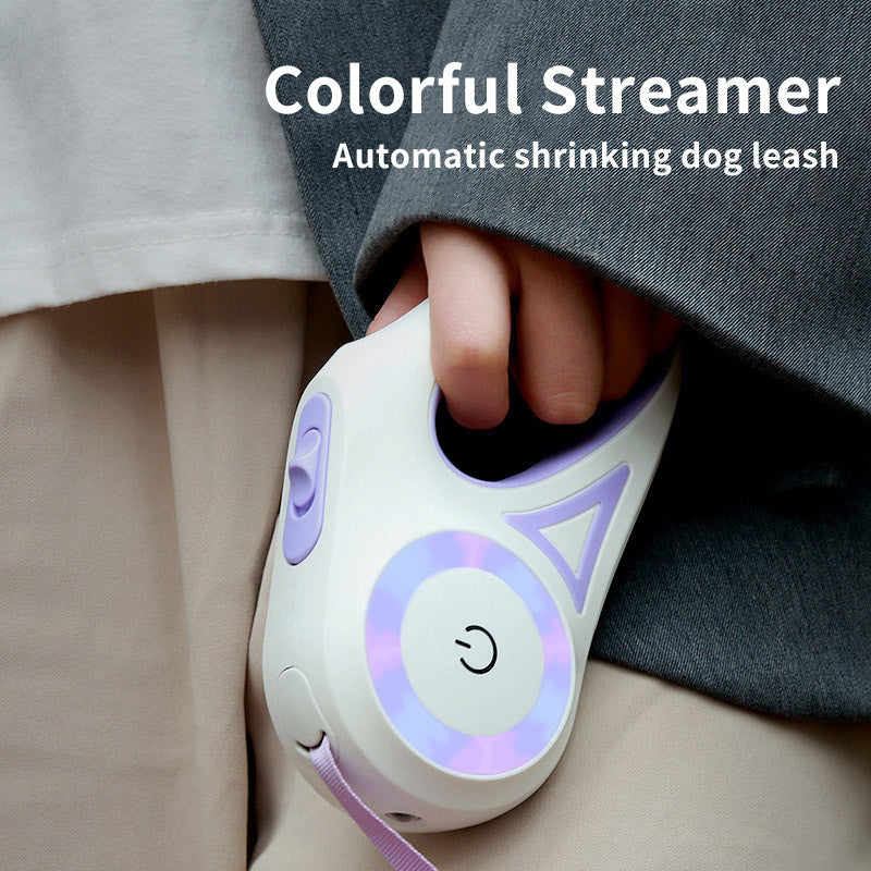 Retractable Dog Leash and Collar with Spotlight